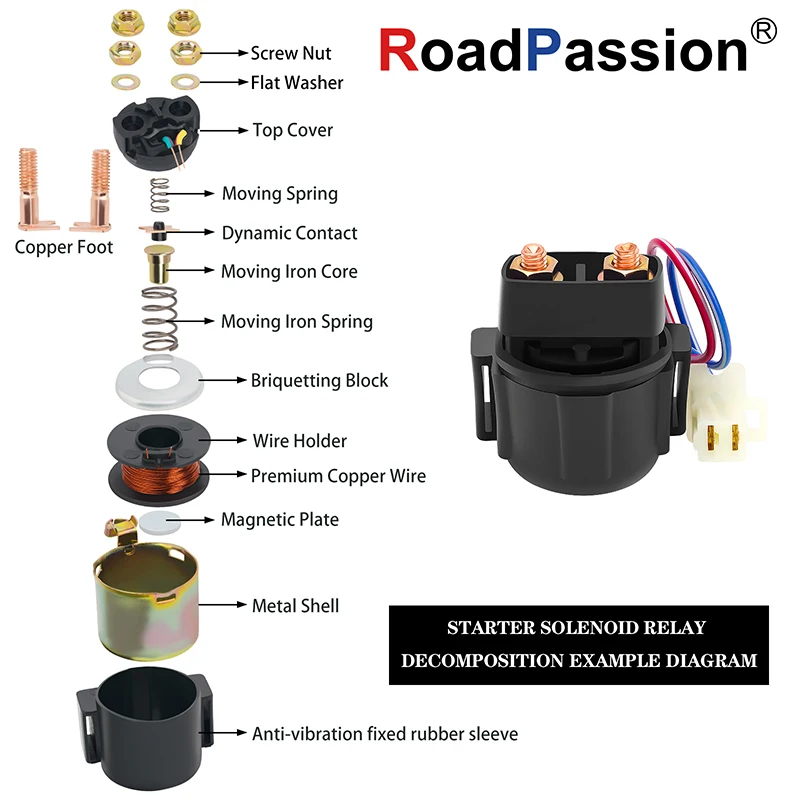 Реле для стартера мотоцикла Road Passion для YAMAHA XT225 XT600E XZ550R Vision YG500D YG600D YG600DE YX600 Radian 3AY-81940-00-00 (art.: 3920bdde3ffe2) - 3920bdde3ffe2