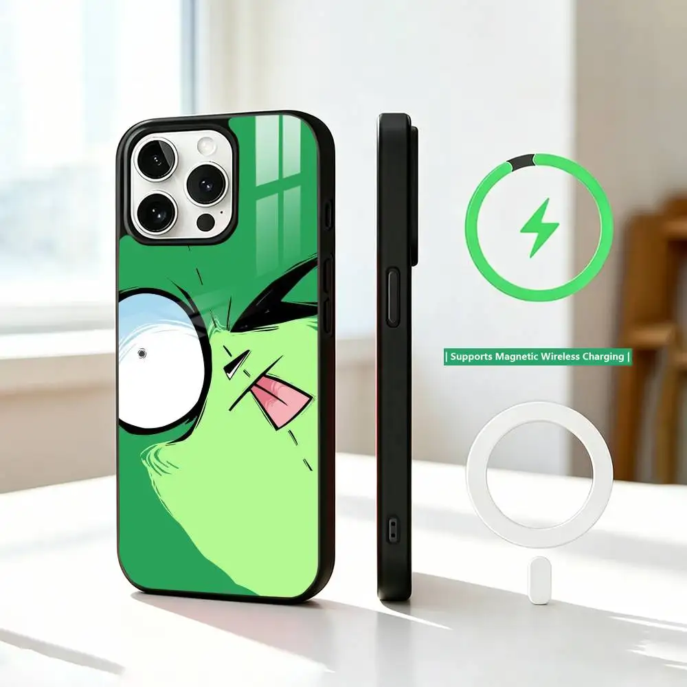 Фото Чехол для телефона I-Invader Z-Zim Gir для iPhone 17, 16, 15, 14, 13, 12, 11 Plus, Pro с поддержкой магнитной беспроводной зарядки №4