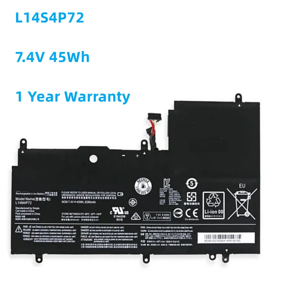 

L14S4P72 7.5V 45WH Laptop Battery for Lenovo Yoga 3 14 Yoga 700 14ISK Series Yoga3 14-IFI Yoga 3 14-ISE L14M4P72