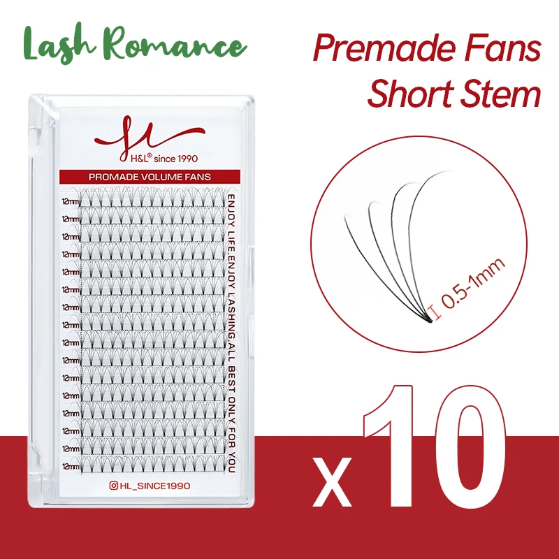 

Premade Fans Short Stem 16 Rows 10 Trays OEM/ODM Acceptable Strong Base High Quality Makeup Tools