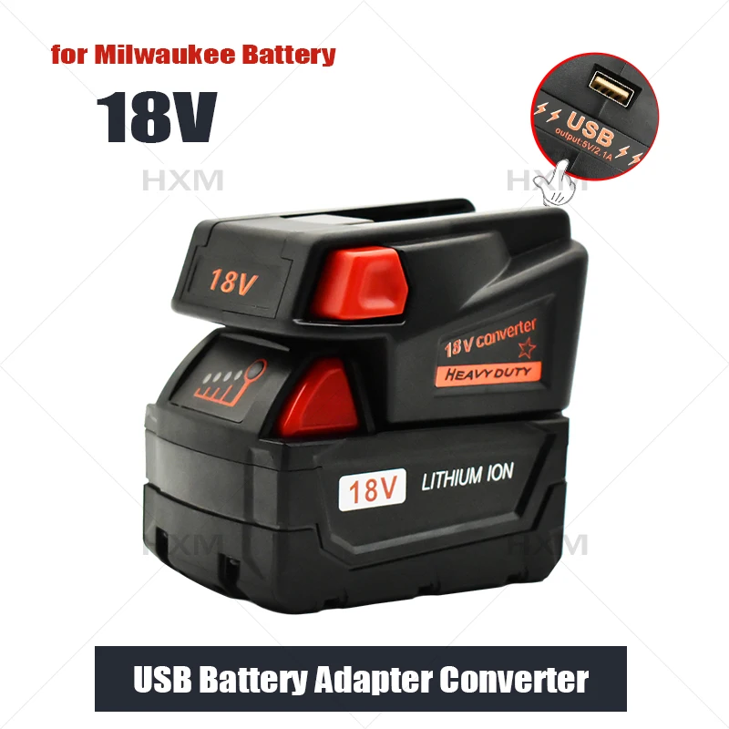 

Brand NEW 18V 5V/2.1A USB Battery Adapter Converter for Milwaukee M18 18V Li-Ion Battery