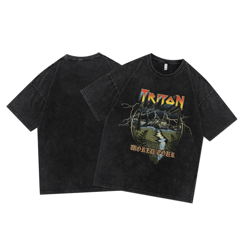 

Dark Gothic Pattern Short Sleeve T-shirts Men Women Clothing High Street Baggy Tees Tops Gothic Oversized Black T Shirt Couples
