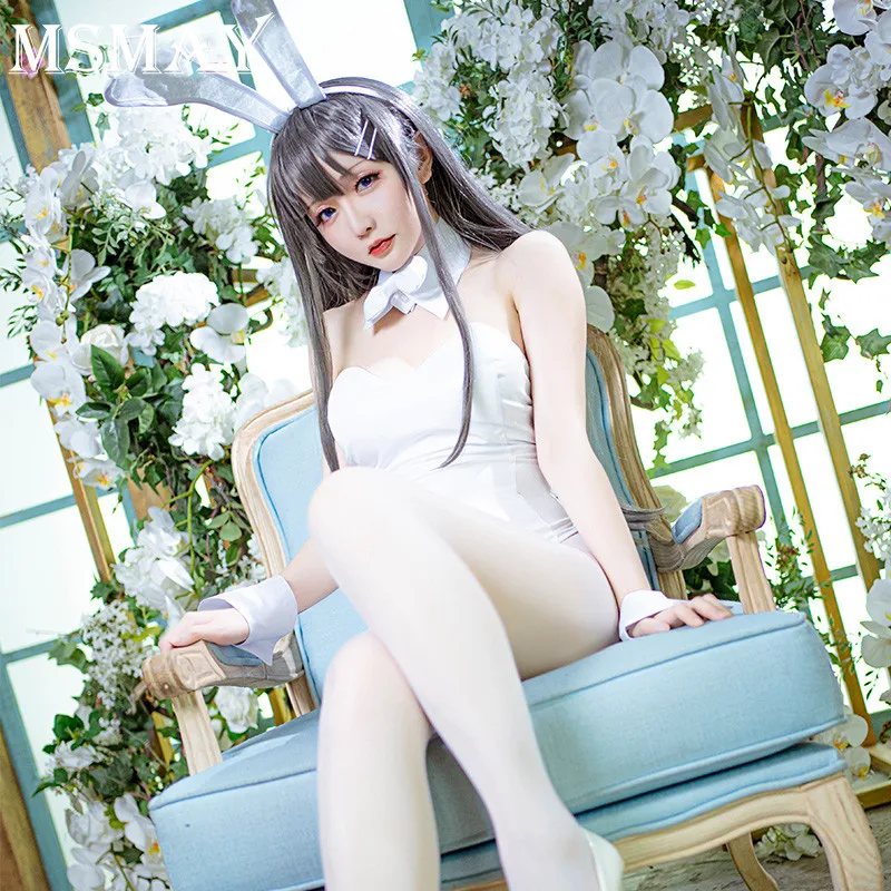 

Mai Sakurajima Cosplay Sexy White Jumpsuits Seishun Buta Yarou wa Bunny Girl Senpai no Yume wo Minai Cosplay Costume