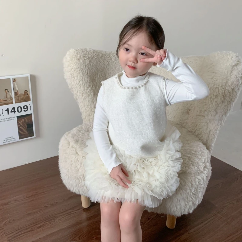 Лидер продаж модное многослойное платье принцессы для маленьких девочек без