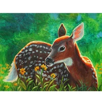 5d diamond painting in the spring of the deer full drill by number kits diy diamond set arts craft decorations
