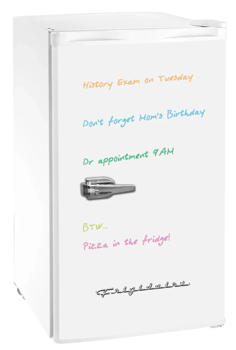 

3.2 Cu Ft. Retro Dry Erase Compact Fridge EFR331, White