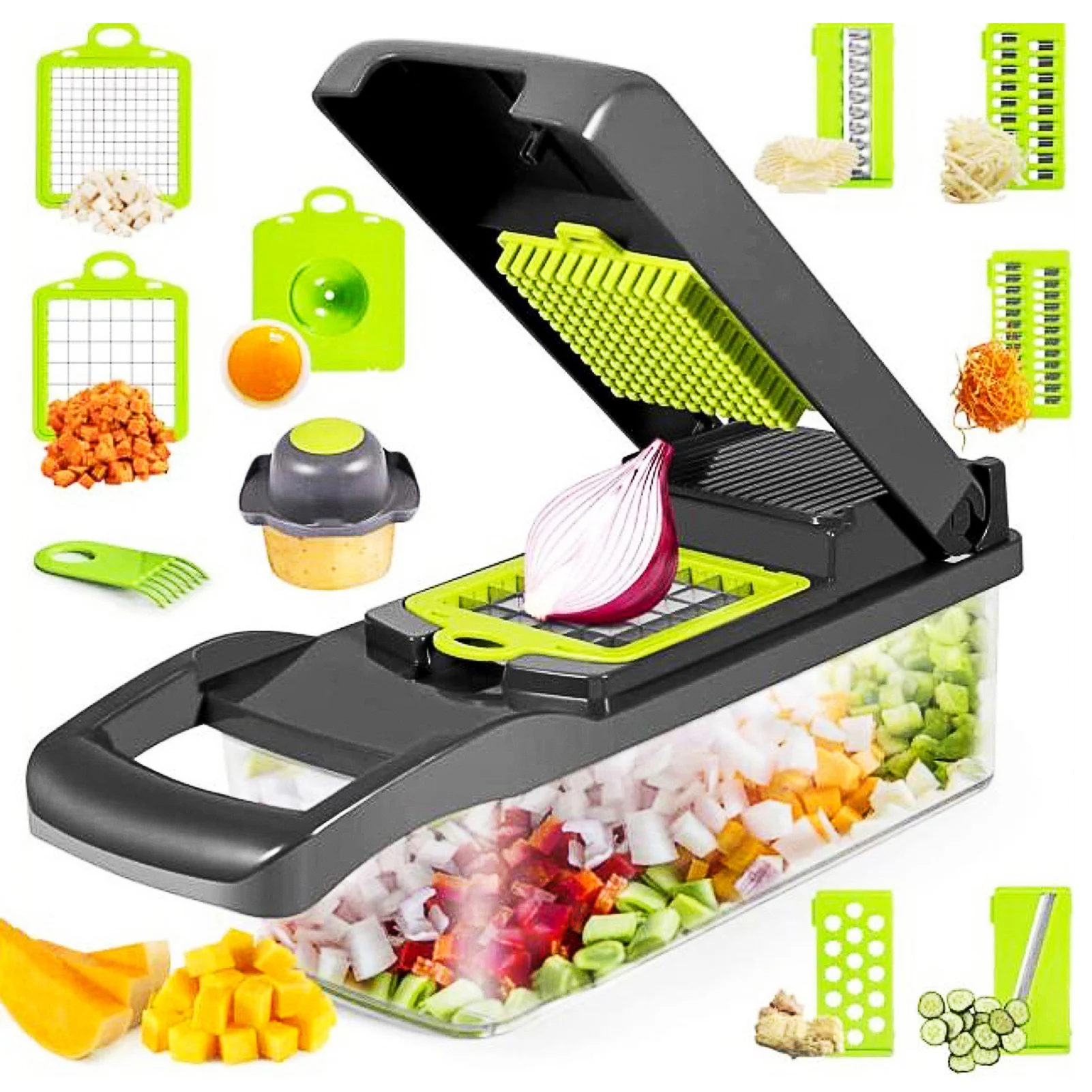 

Vegetable Cutter Multifunctional Slicer Fruit Potato Peeler Carrot Grater Kitchen Accessories Basket Vegetable Slicer