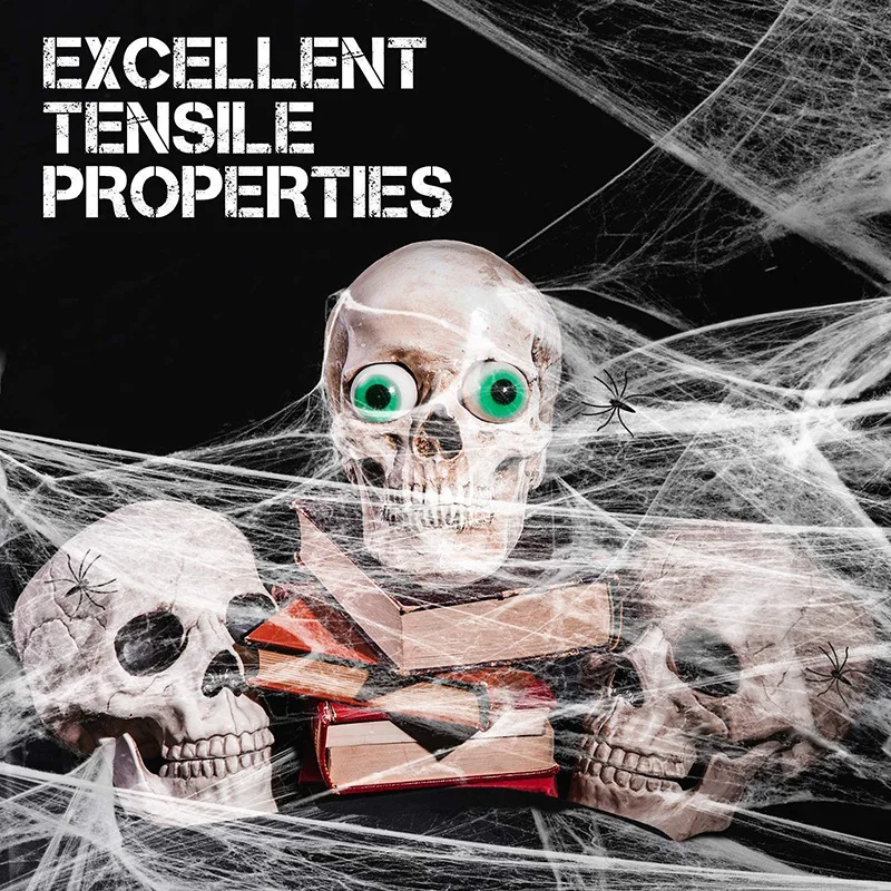 20 г/сумка вечерние украшения DIY для Хэллоуина цветная паутина из хлопка наружные