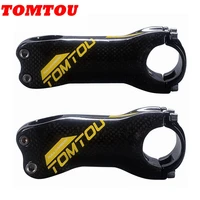 tomtou full carbon stem bike mountain road bicycle parts cycling mtb stem 6 or 17 degrees 28 6x31 8mm 3k glossy yellow