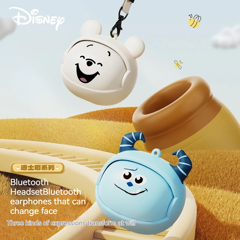 Беспроводные наушники Disney'S New Sullivan с шумоподавлением сверхдлинные Winnie Bear Bluetooth