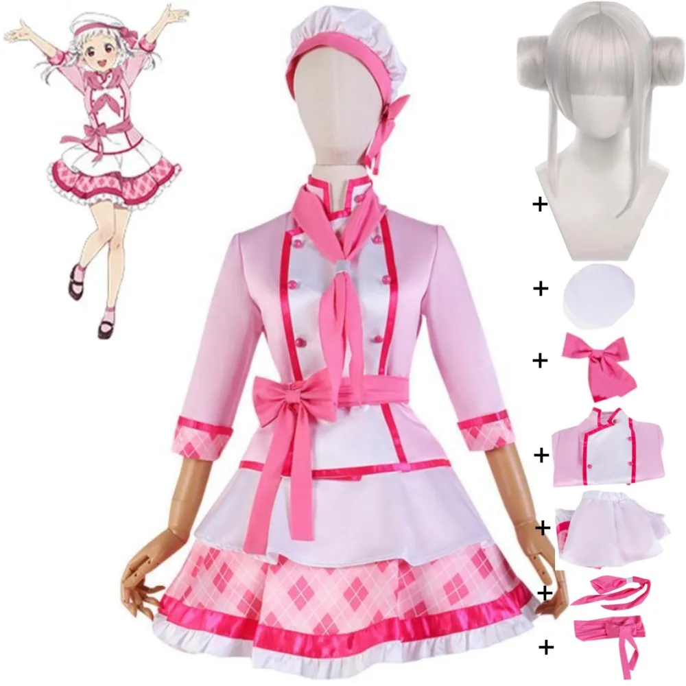 

Парик для косплея аниме Love Live LoveLive Superstar Liella Arashi Chisato, сексуальный женский костюм для косплея, розовая униформа