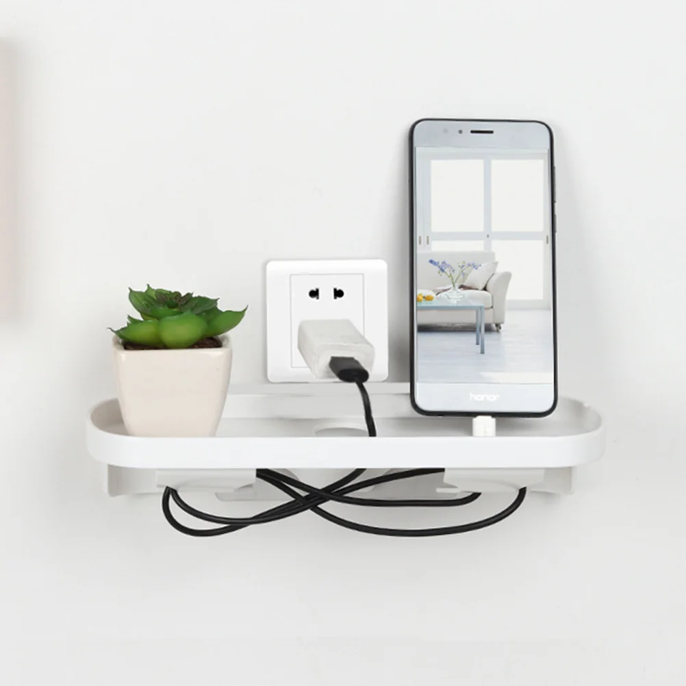 

1 Pc Charging Organizer Rack Switch Socket Holder Switch Socket Holder Charging Shelf Nightstand Storage Shelf