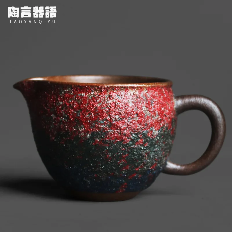 Цветной горшок для кофе с минеральным песком и керамической ручкой винтажный