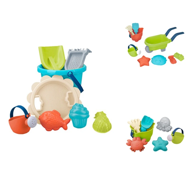 

Baby Kids Beach Toy Set Shovel Tool Kit Children Summer Beach Play Sand Bucket Rake Hourglass Sandbox Set Toy Kid Gift