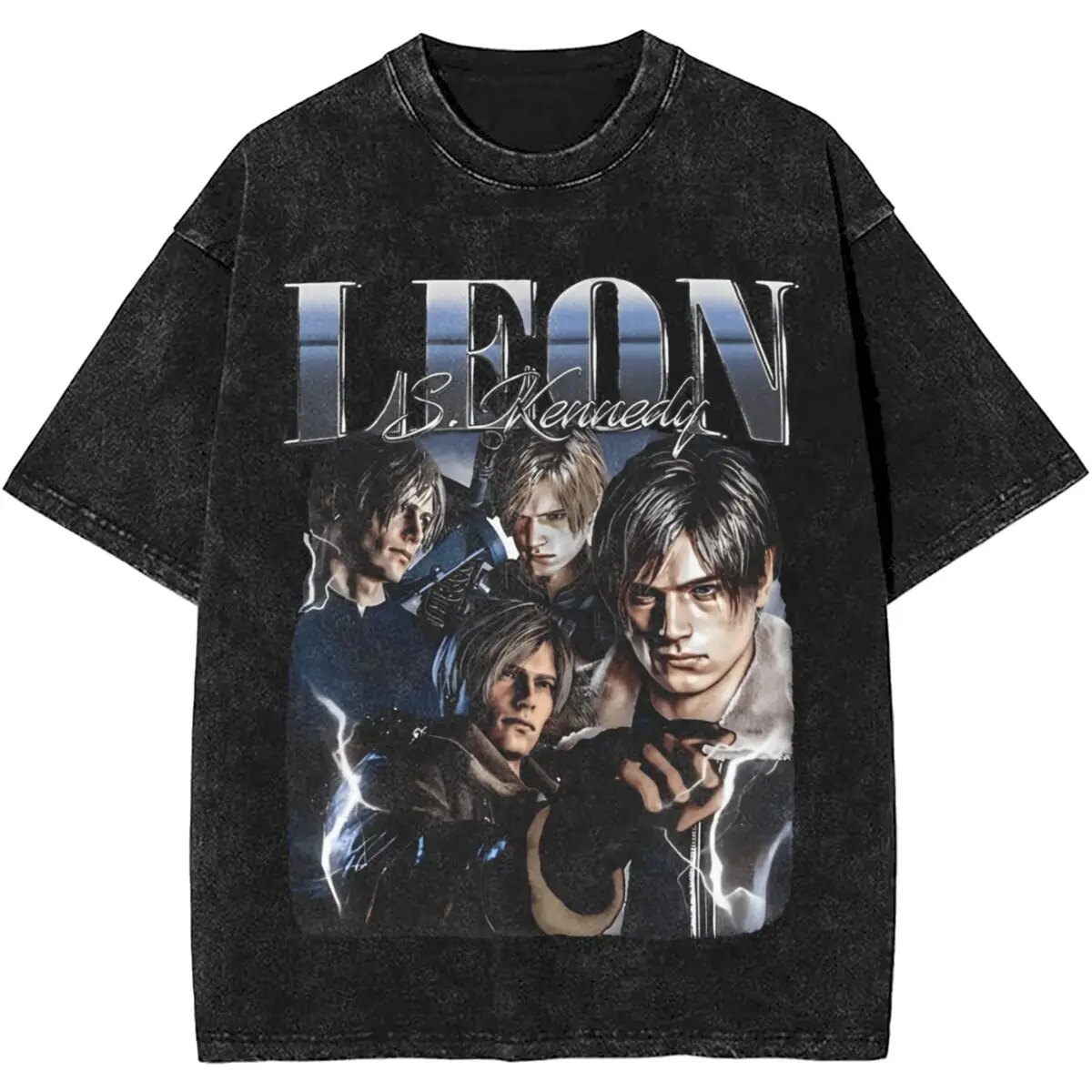 Футболка Leon Kennedy MEME простые футболки с короткими рукавами уличная одежда топы