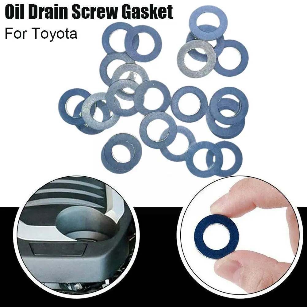 

1pcs Aluminum Oil Drain Plug Gaskets Crush Washer Seals For Toyota Camry Corolla Lexus Scion Replaces# 9043012031 C7U8