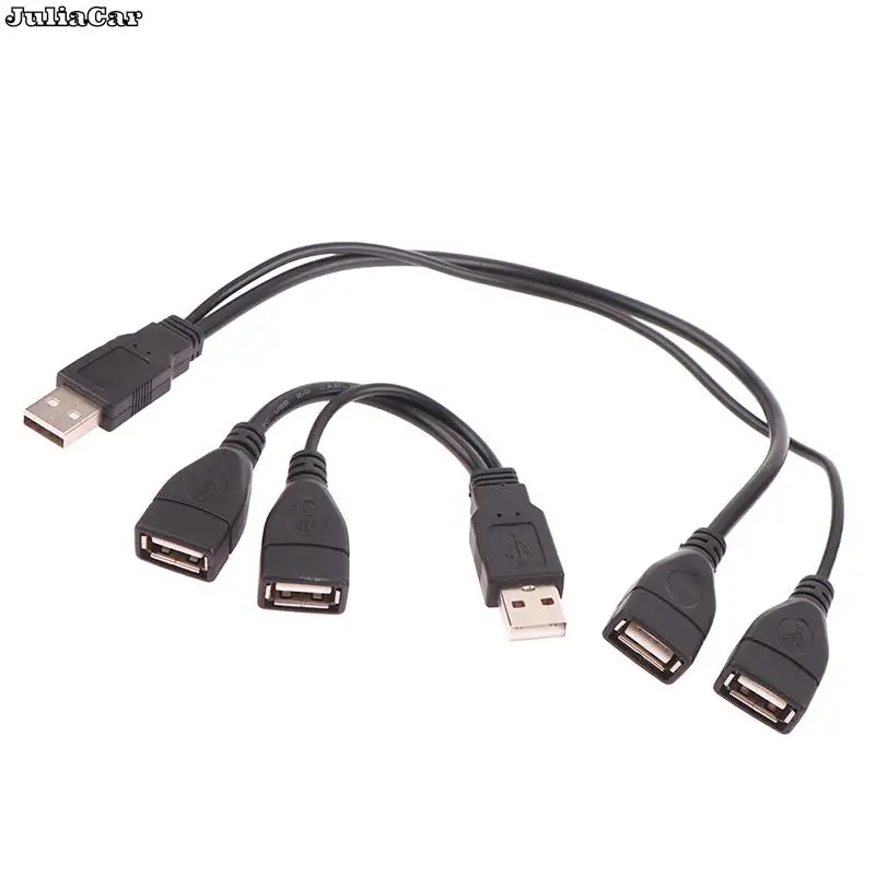 1 шт. 15/30 см штекер на 2 гнезда USB 0 Удлинительный кабель для передачи данных адаптер