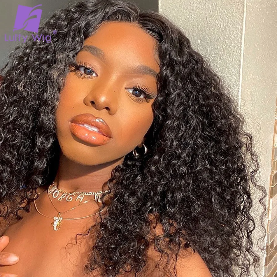 

Предварительно выщипанные вьющиеся кружевные передние парики 13x6 бесклеевые кружевные передние человеческие волосы парики для женщин HD пр...