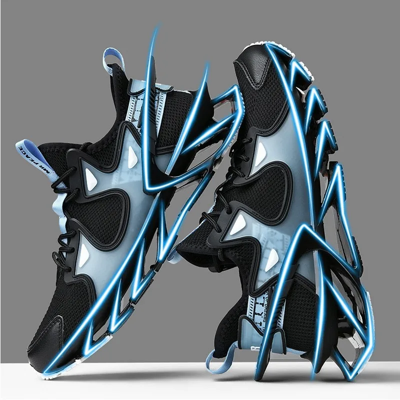 Sports Shoes Men's Autumn Breathable Blade Men's Shoes Flying Woven Shoes Running Tide Shoes Sports Spring Running Shoes