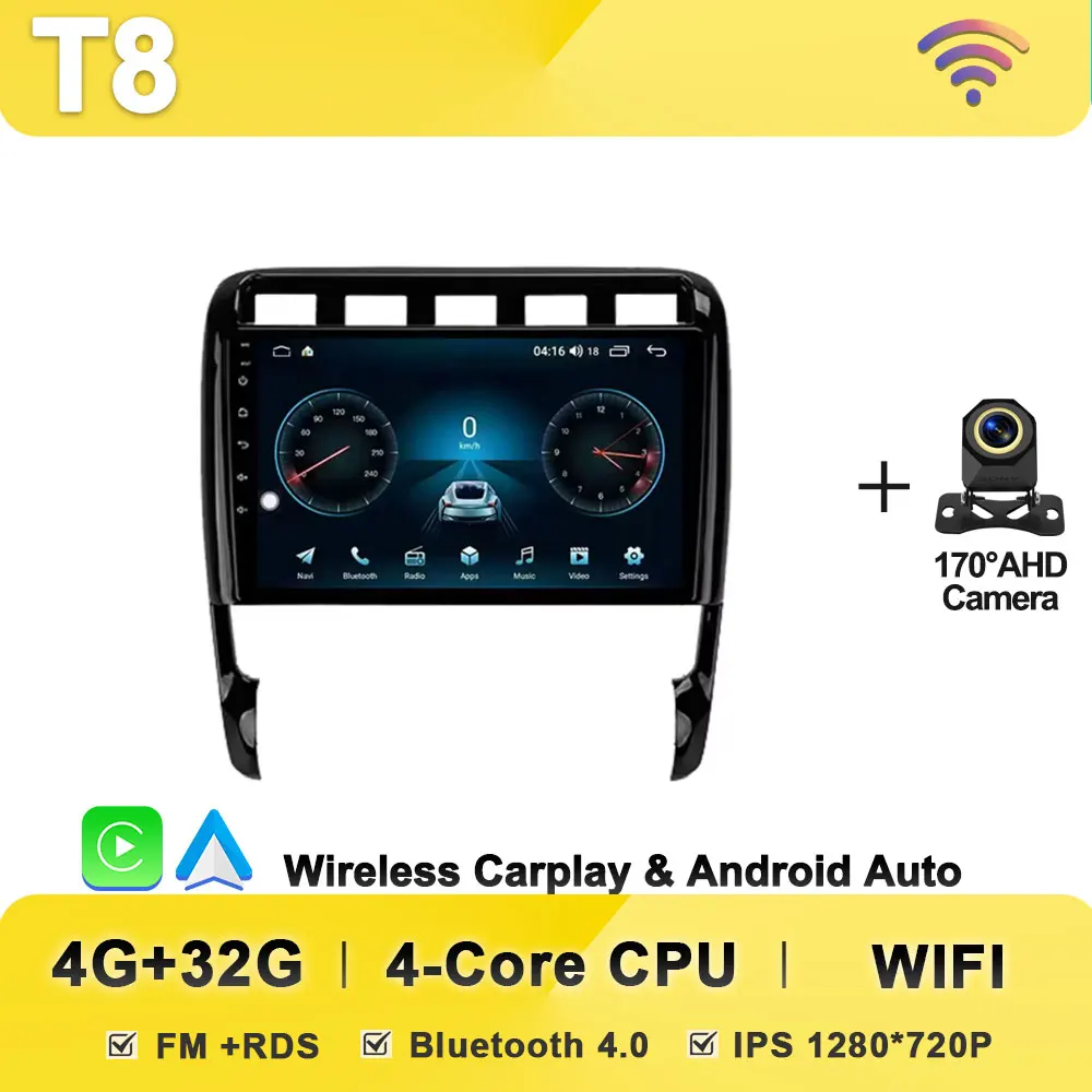 

Авторадио 2din Android 15 для Porsche Cayenne 957/955 2002-2010 Автомобильный мультимедийный видеоплеер с сенсорным экраном GPS-навигация BT RDS