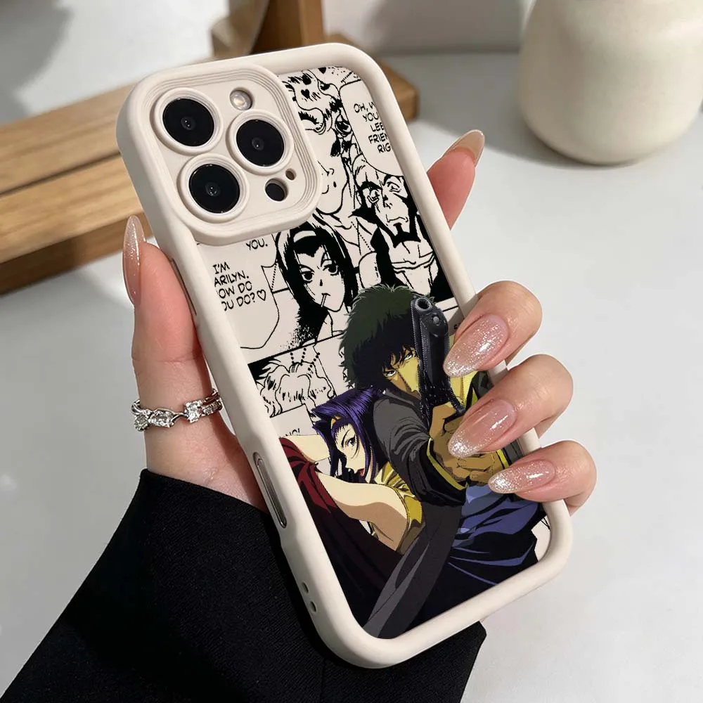 Фото Популярный чехол для телефона с аниме-принтом Cowboy Bebop для Apple iPhone 17 16 15 14 13 12 11 Mini Plus Pro Max, силиконовый чехол Eye Ladder №4
