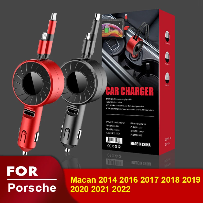 

USB Type C Car Charger for iPhone Android HUAWEI HONOR Xiaomi POCO Redmi Samsung Galaxy Realme UMIDIGI OPPO for Porsche Macan