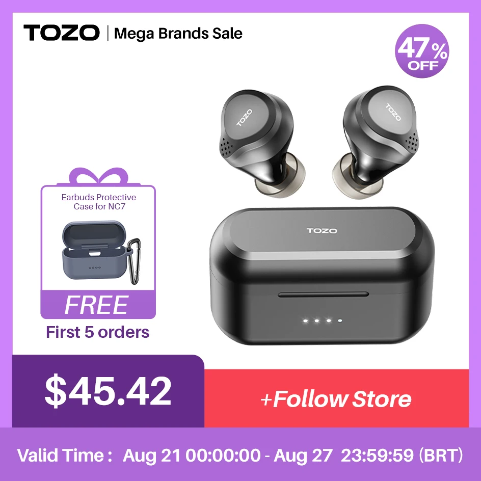 Bluetooth-Π½Π°ΡΡΠ½ΠΈΠΊΠΈ TOZO NC7 Ρ Π°ΠΊΡΠΈΠ²Π½ΡΠΌ ΡΡΠΌΠΎΠΏΠΎΠ΄Π°Π²Π»Π΅Π½ΠΈΠ΅ΠΌ, 22 EQ , 32 ΡΠ°ΡΠ° Π²ΠΎΡΠΏΡΠΎΠΈΠ·Π²Π΅Π΄Π΅Π½ΠΈΡ Bluetooth-Π½Π°ΡΡΠ½ΠΈΠΊΠΈ TOZO NC7 Ρ Π°ΠΊΡΠΈΠ²Π½ΡΠΌ ΡΡΠΌΠΎΠΏΠΎΠ΄Π°Π²Π»Π΅Π½ΠΈΠ΅ΠΌ, 22 EQ , 32 ΡΠ°ΡΠ° Π²ΠΎΡΠΏΡΠΎΠΈΠ·Π²Π΅Π΄Π΅Π½ΠΈΡ