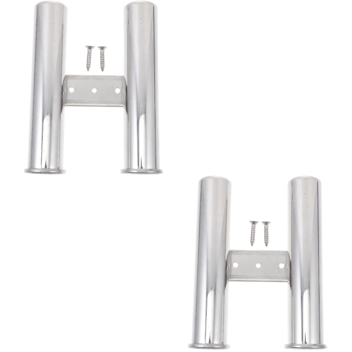 

2pcs Outdoor Pole Holder Stainless Pole Bracket Convenient Rod Holder Fishing Rod Bracket