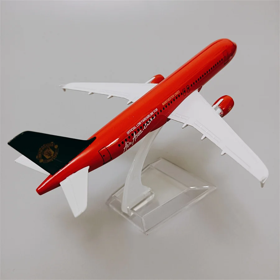 

16cm Alloy Metal Red Air Asia Airbus 320 A320 Airlines Airplane Model 1:400 Scale Diecast Air Plane Model Aircraft Kids Gifts