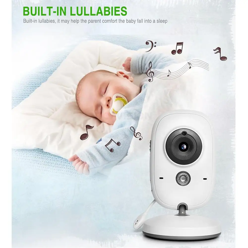 

... Baby Monitor VB602 IR Night Vision Temperature Monitor Lullabies Intercom VOX Mode Video Baby Camera Walkie Talkie