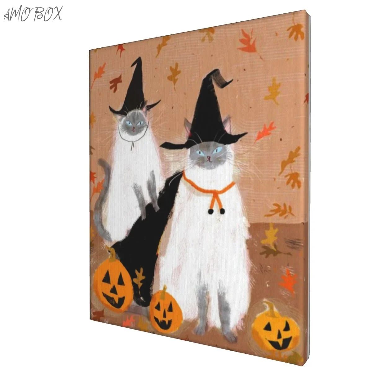 AMOBOX-Happy Halloween Cat Декоративные картины настенное искусство картина для украшения