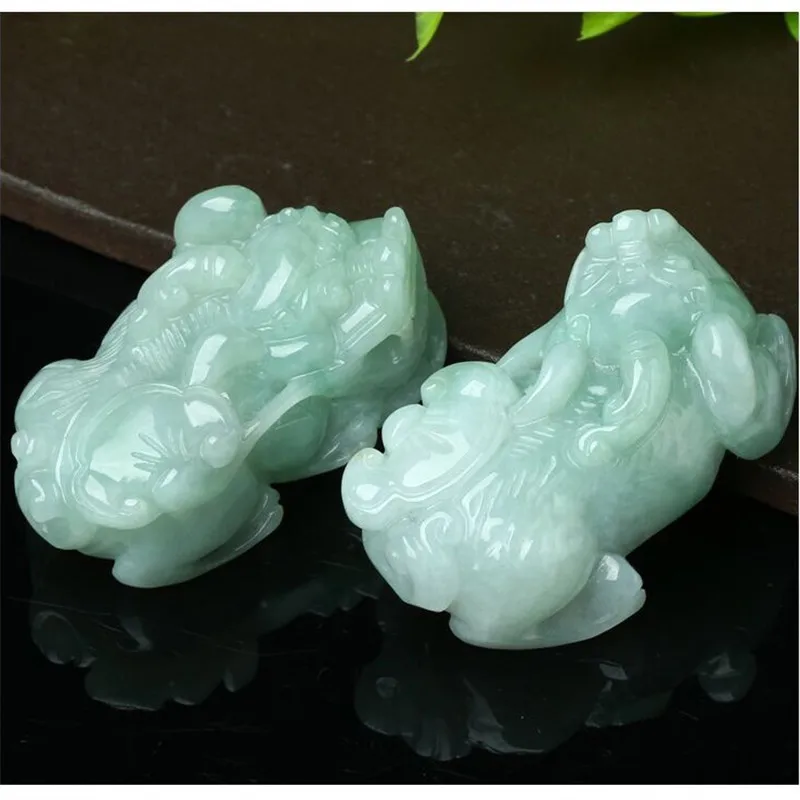 Мужское и женское ожерелье из Мьянмы Изумрудный Pi Xiu нефритовый кулон |