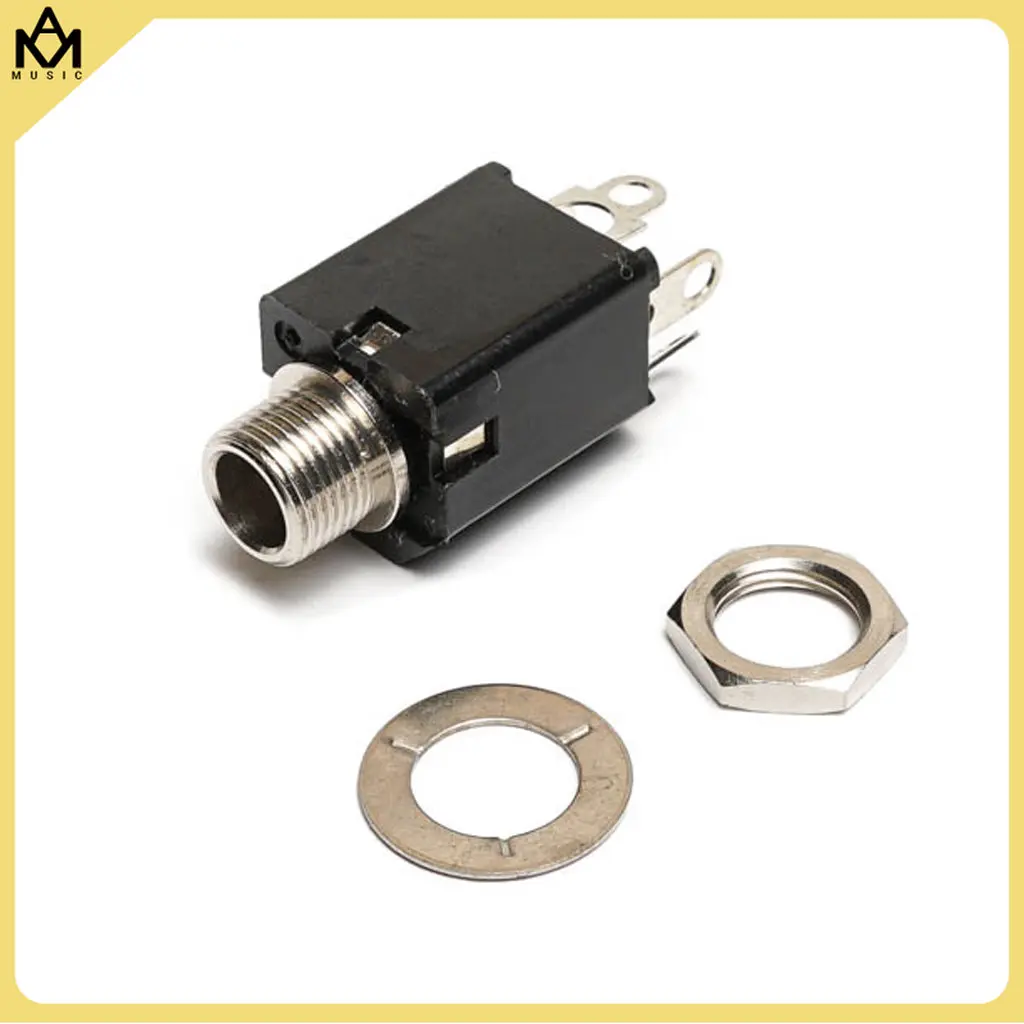 

100pcs Acoustic Guitar Ukulele Guitar Pickup Piezo Jack Socket Plug Guitar EQ Piezo Connector 2.5mm Jack