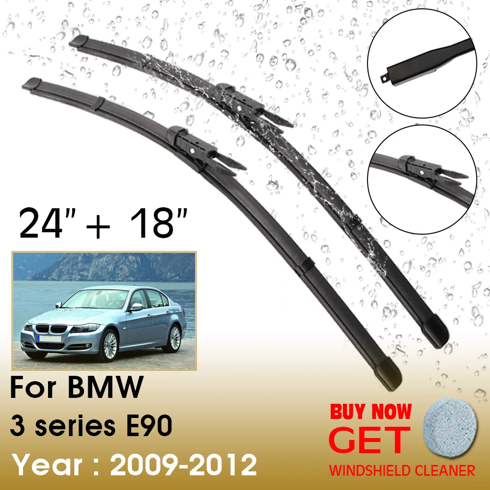 

Car Wiper Blade For BMW 3 series E90 24"+18" 2009-2012 Front Window Washer Windscreen Windshield Wipers Blades Accessories
