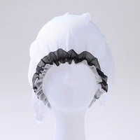 very nice looking new polyester knotted womens hair care pile cap nightcap open top tie bonnet personality fashion bonnets