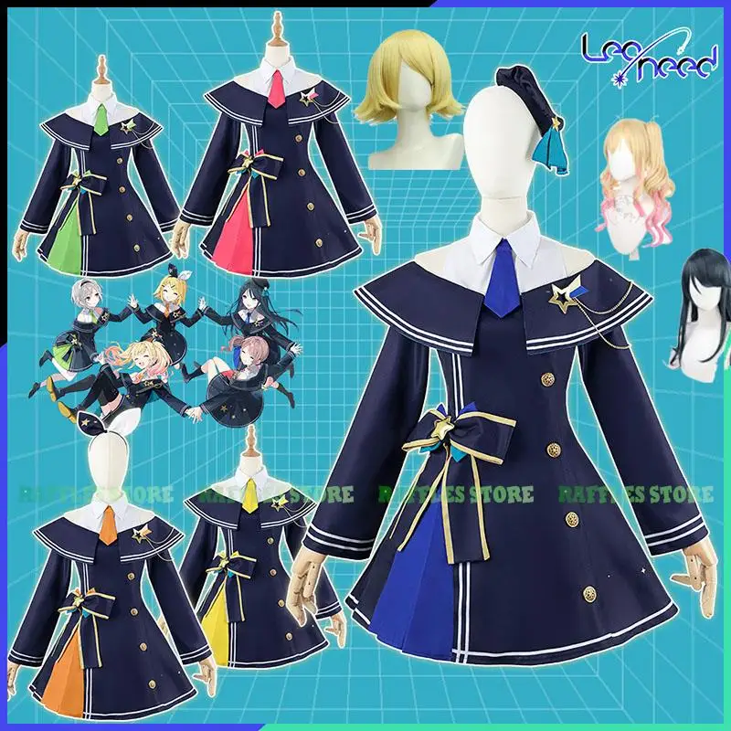 

Project Sekai Colorful Stage Team Leo need Cosplay Costume Uniforms Ichika Saki Rin Shiho Honami LN Cosplay Perform Clothes Wig