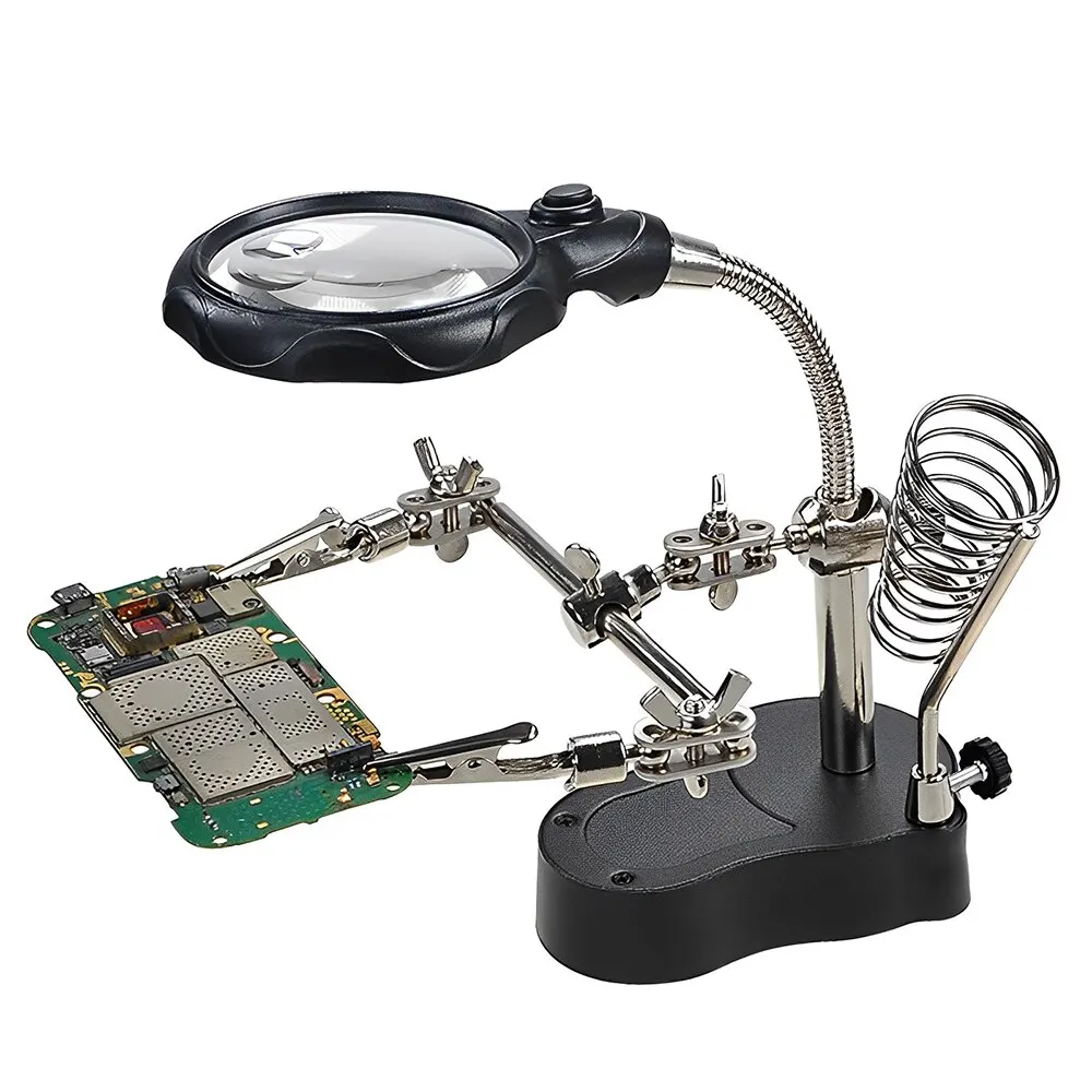 Versatile LED Light with Magnifying Glass Welding Bracket: An Essential Tool for Mobile Phone, Motherboard, and Digital Equipment Repair Versatile LED Light with Magnifying Glass Welding Bracket: An Essential Tool for Mobile Phone, Motherboard, and Digital Equipment Repair