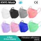 Маски KN95 черные FFP2 с сертификатом ce, 10 шт., mascarillas fpp2, 4-слойная безопасная дышащая маска ffp2, многоразовая маска для рта