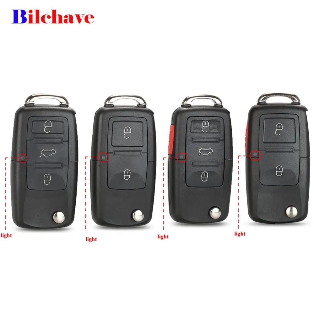 

jingyuqin 2/3/4 Buttons For VW Volkswagen polo Golf MK6 Tiguan Touareg 202AD 202Q Flip Remote Car Key Shell Case Fob HU66 Blade