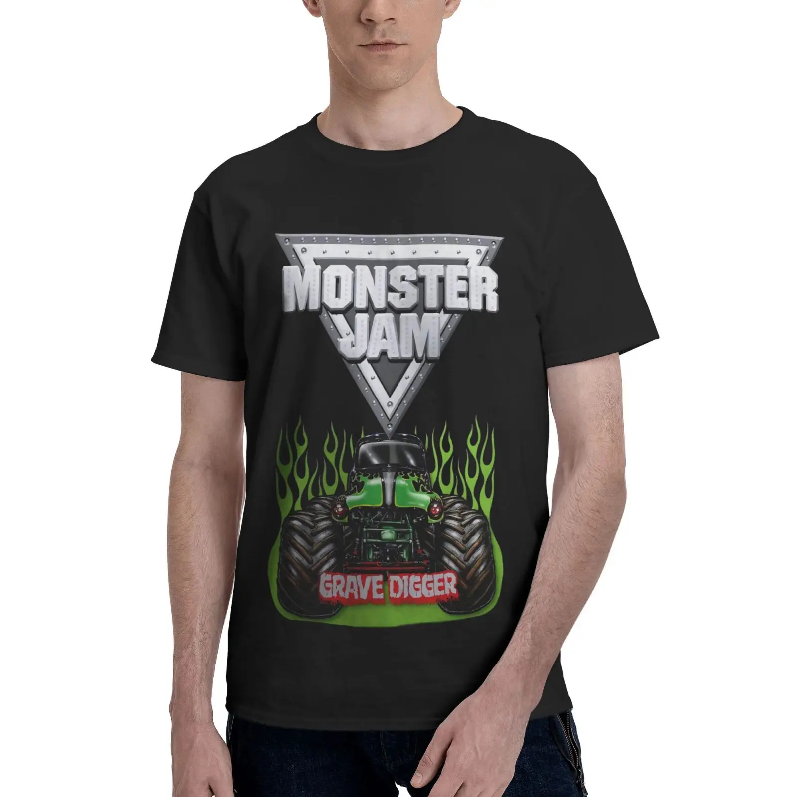 

Popular Monster Jam Grave Digger Monster Oversized T-Shirt Shirts For Men Top T-Shirts Tshirt Men's Shirts Men's Clothes Blouse