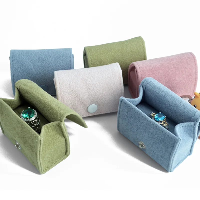 

Миниатюрная сумка из ткани для ювелирных изделий, фланелевая сумка для хранения колец, серег, колец, с застежкой-бусинами, Портативная сумка для хранения