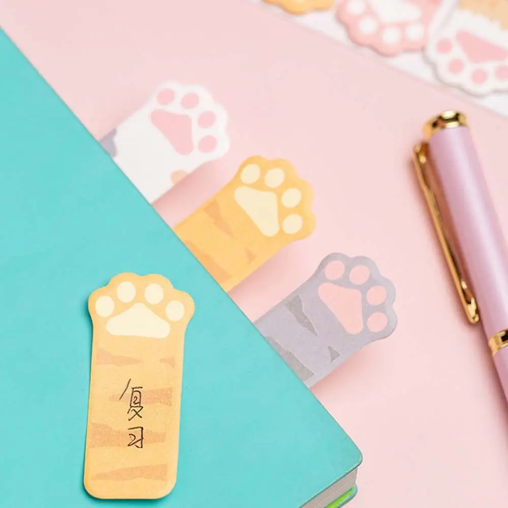 

Account Notes School Office Supplies Sticky Labels Stationery Cartoon Bookmark Notepad Cat Paw Memo Pad Sticky Note