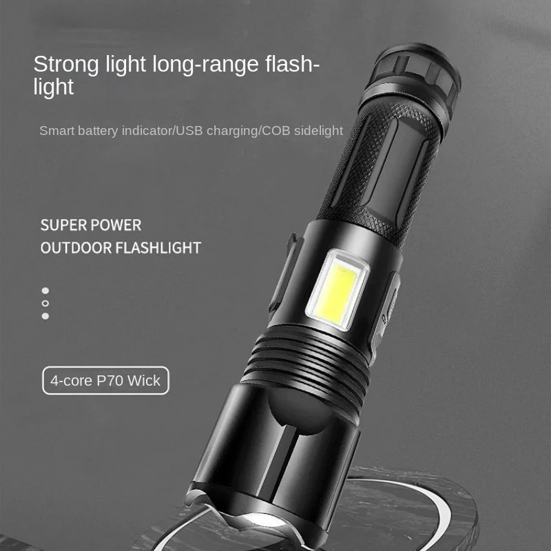 New Built In Battery Flashlights Torches Zoom Focus Mini Led Lamp Lantern 2000Lumen Adjustable Penlight Waterproof Led Light