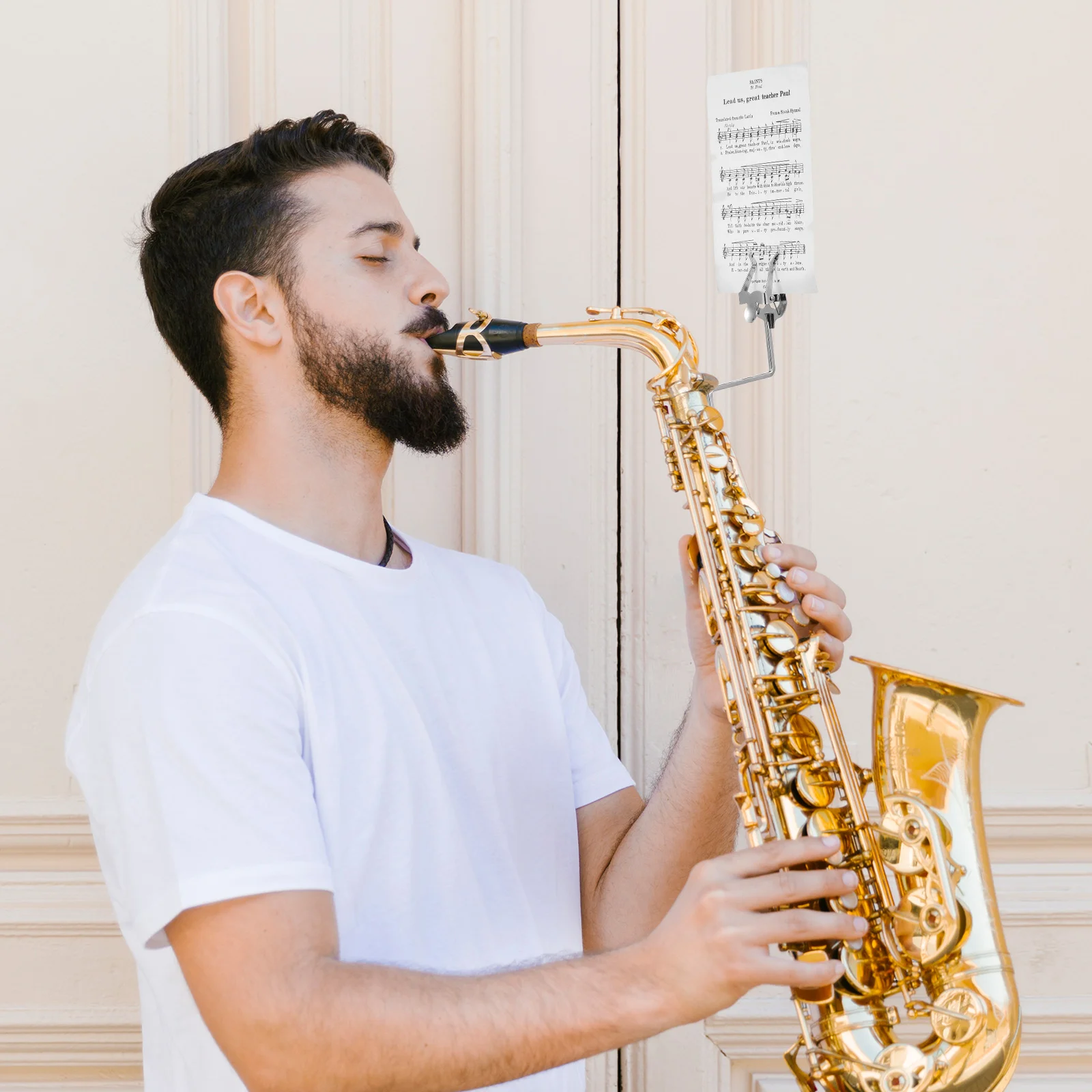 Аксессуары Маршевый лист Музыкальный саксофон Держатель партитуры Железная