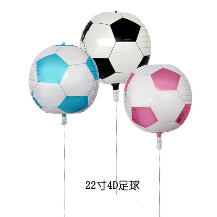 2pcs 22-Inch 4D Ball Printing Basketball Football Baby Birthday Party Decoration Series Scene Layout Balloon images - 6