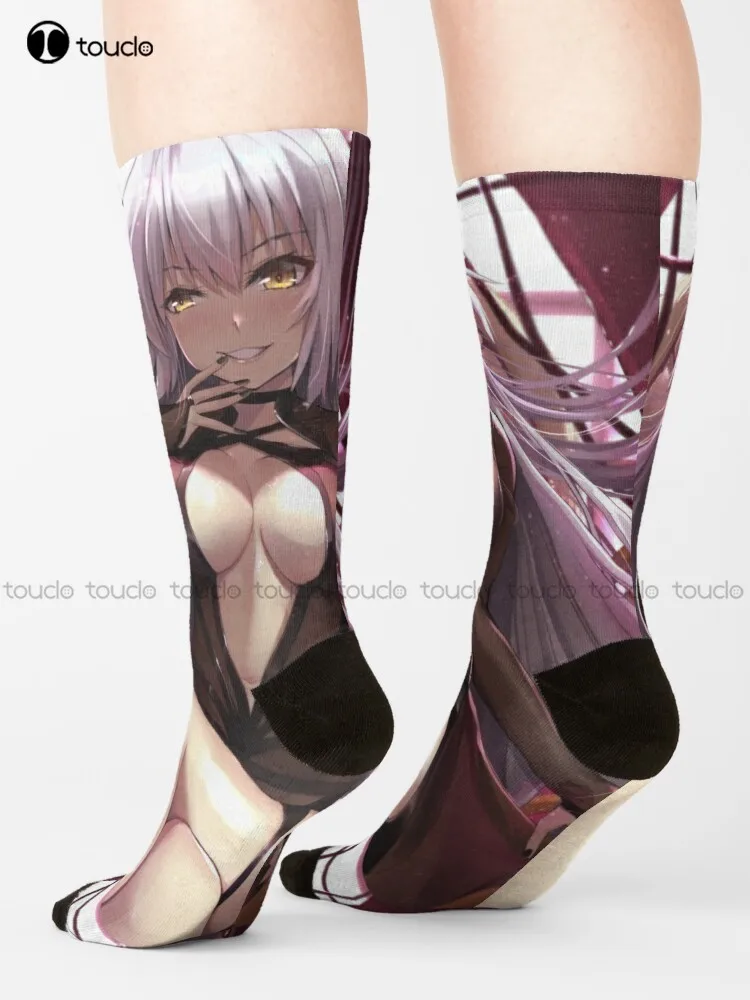 

Fate Grand Order Jeanne D'Arc Alter Socks Girls Soccer Socks Personalized Custom Unisex Adult Teen Youth Socks Hd High Quality