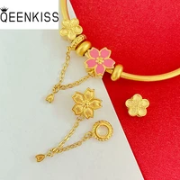 qeenkiss ac511 fine wholesale fashion girl friend party birthday wedding gift sakura flower diy beads charm for bracelet 1pc
