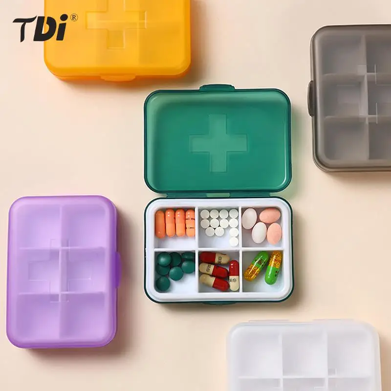 

Портативный контейнер для лекарств, 6 отделений, 1 шт.