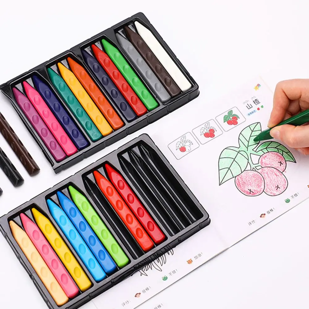 

12/24/36 Colors Creative Triangle Hole Crayons For Artist Students Kids Not Dirty Hand Oil Pastel Colored Pencil Graffiti Tools