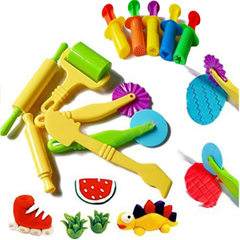 

New Creative 3D Plasticine Tools Playdough Set Color Play Dough Model Tool Toys Clay Moulds Deluxe Set